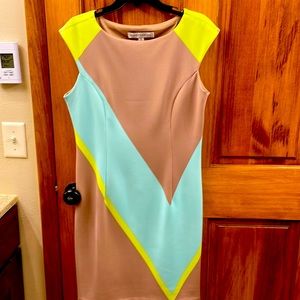 Maggie London Color Block Sleeveless Dress